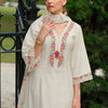 Dhiyona IE Floral Embroidered Thread Work V-Neck A-Line Kurta With Trousers & Dupatta