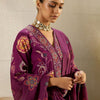 Indyancart IE Women Floral Printed Regular Thread Work Pure Cotton Kurta with Trousers & With Dupatta