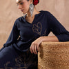 Dhiyona IE Embroidered Mandarin Collar Tunic With Trousers
