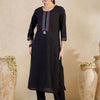 Dhiyona IE Women Ethnic Motifs Embroidered Regular Thread Work Pure Cotton Kurta with Trousers & With Dupatta