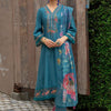 Dhiyona IE Floral Embroidered Thread Work Straight Kurta With Trousers & Dupatta