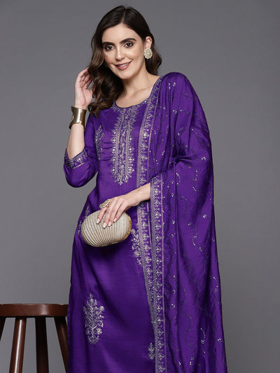 Dhiyona IE Ethnic Motifs Embroidered Kurta with Trousers & Dupatta