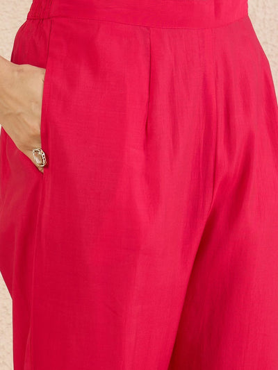 Indyancart IE Women Ethnic Motifs Embroidered Regular Kurta with Trousers & With Dupatta
