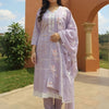 Indyancart IE Women Ethnic Motifs Embroidered Cotton Kurta with Trousers & Dupatta