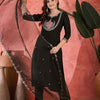 Dhiyona SN Women's Floral Yoke Design Zari Sequence Straight Kurta With Trousers & Dupatta