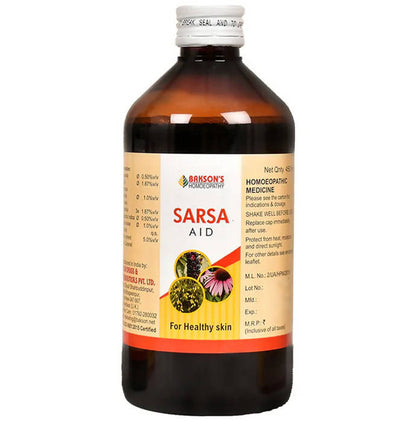 Bakson's Homeopathy Sarsa Aid Syrup - Indyancart