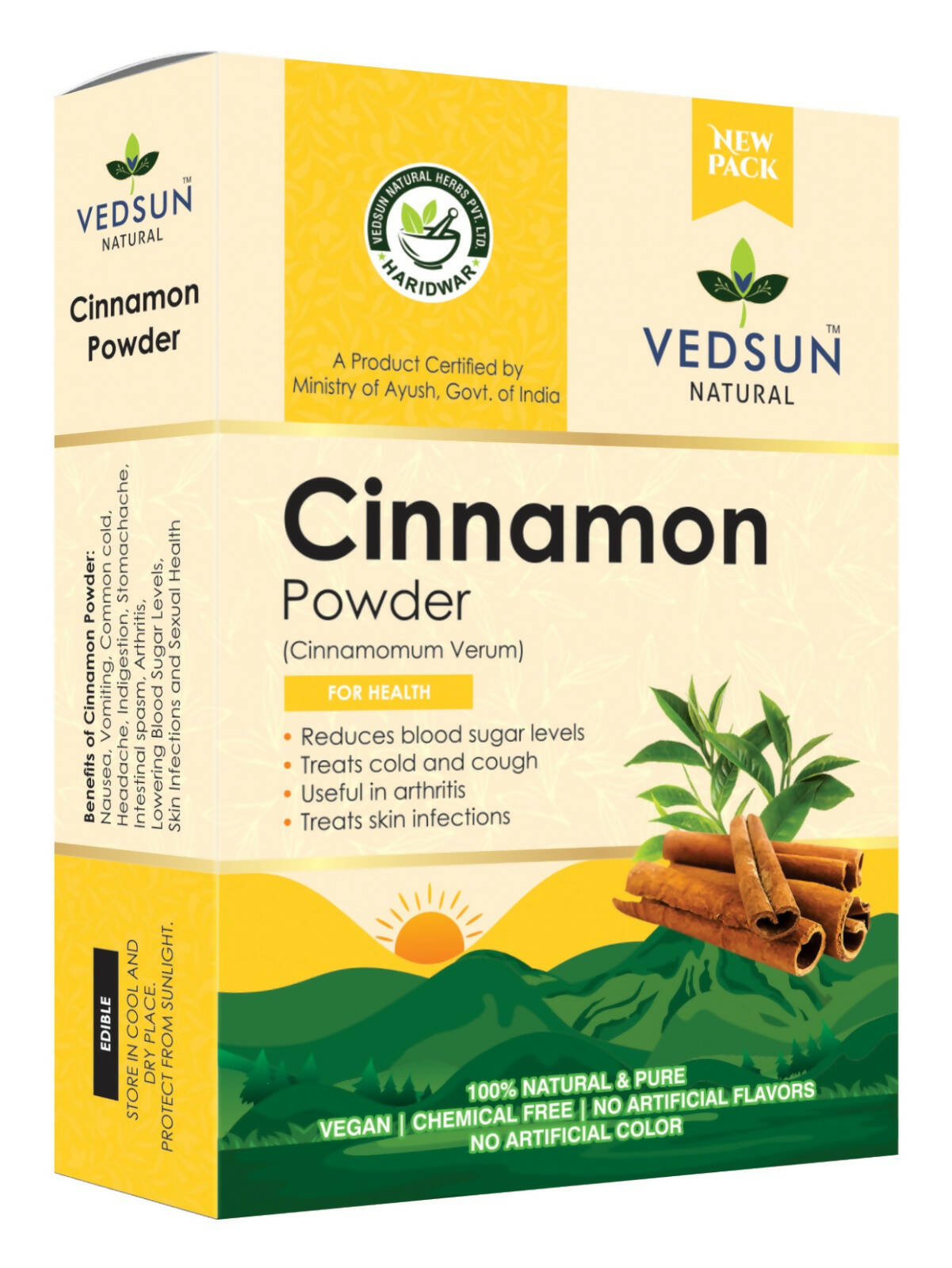 Vedsun Naturals Cinnamon Dalchini Powder - Indyancart