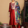 Dhiyona VA Women's Ethnic Motifs Embroidered Regular Gotta Patti Kurta with Trousers & With Dupatta