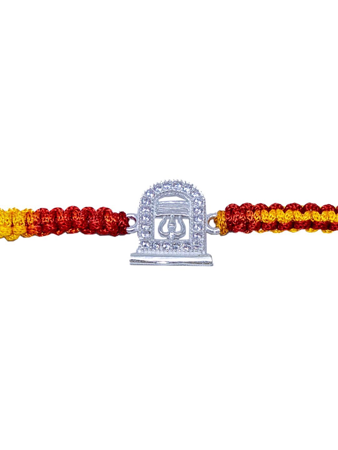 Anouk 925 Sterling Silver Rakhi With Roli Chawal Plate & Potli
