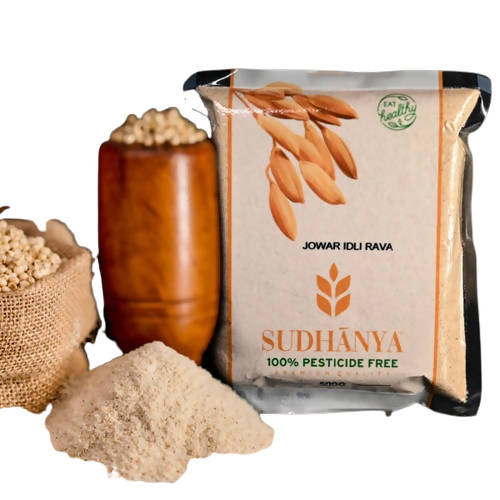 Sudhanya Organic Jowar Idli Rava | Instant Breakfast Mix | Pesticide Free Ready to Cook Foods | Nutritious and Delicious Breakfast Option