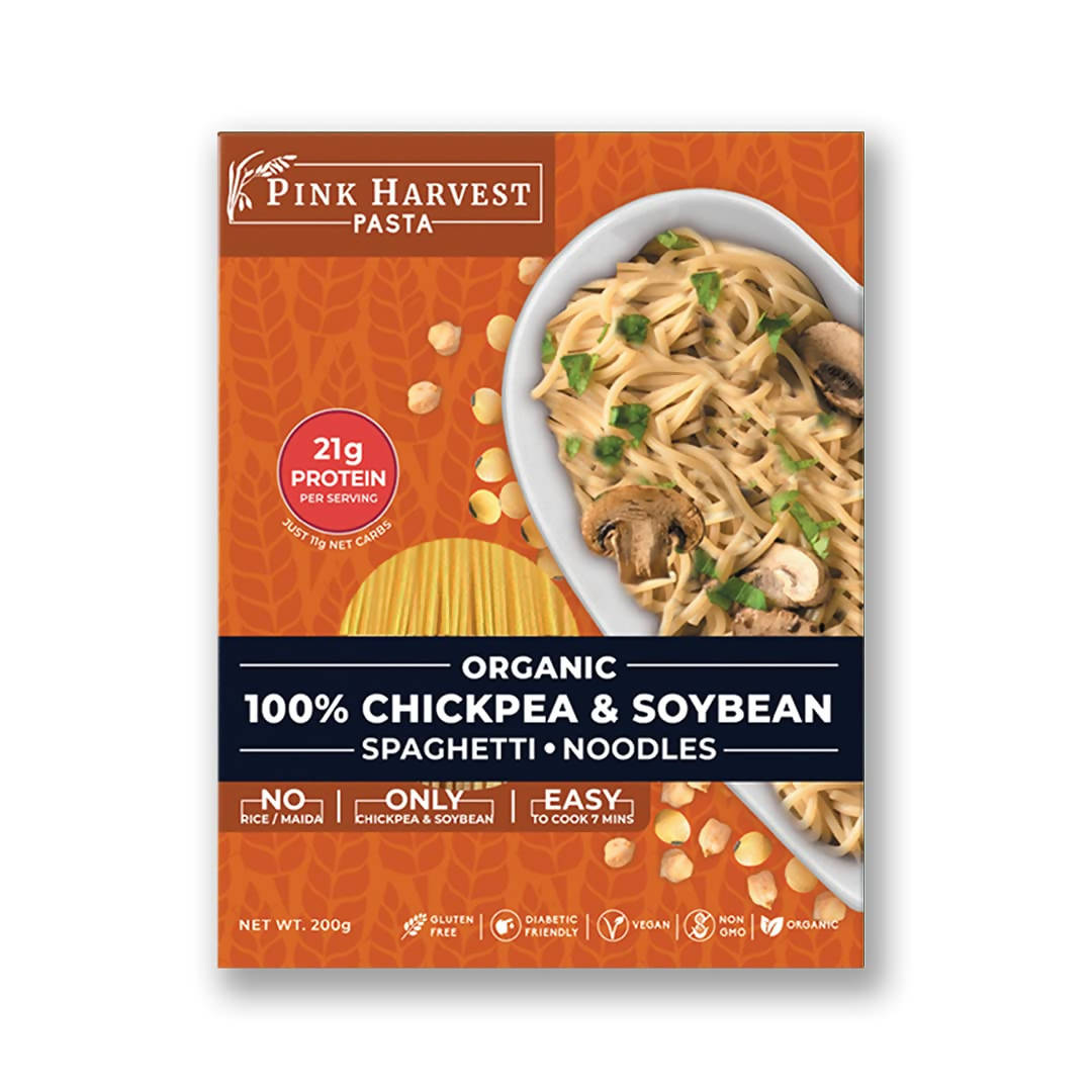 Pink Harvest Organic 100% Chickpea & Soybean Spaghetti Noodles - Indyancart