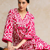 Women's Floral Printed Regular Pure Cotton Kurta with Trousers