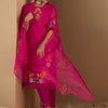 Dhiyona IE Women Floral Embroidered Regular Thread Work Kurta with Trousers & With Dupatta