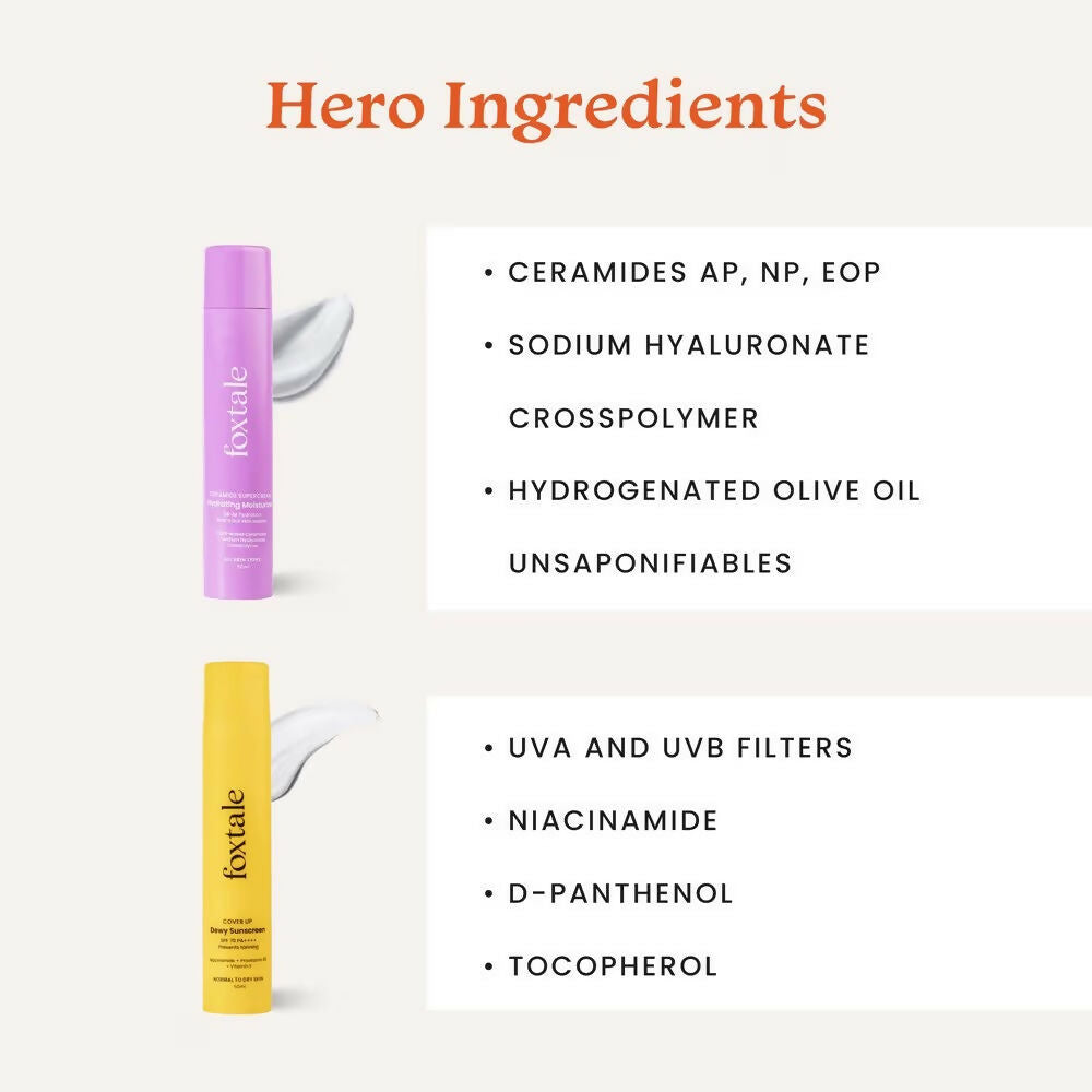 Foxtale sunscreen from the CSMS Flawless Skin Combo, providing sun protection with lightweight, nourishing formula.