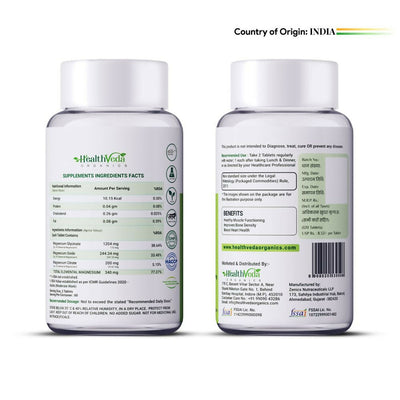 Health Veda Organics Magnesium Citrate+Glycinate Tablets