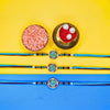 Dhiyona Set Of 3 Beaded Cotton Thread with AD Stones & Meenakari Designer Rakhi for Brother