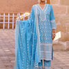 Indyancart IE Women Ethnic Motifs Embroidered Regular Thread Work Pure Cotton Kurta with Trousers & With Dupatta