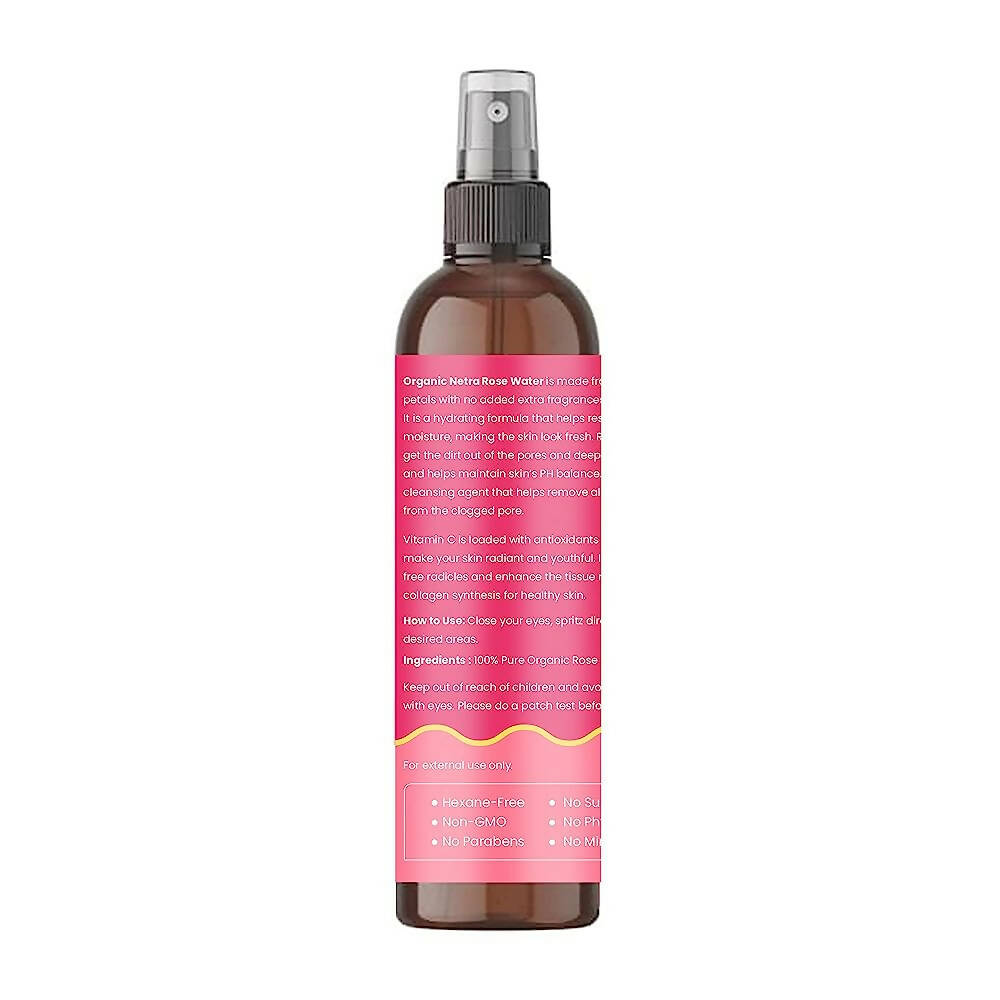 Organic Netra Rose Water with Vitamin C - Indyancart