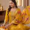 Indyancart IE Women Regular Thread Work Kurta with Palazzos & With Dupatta
