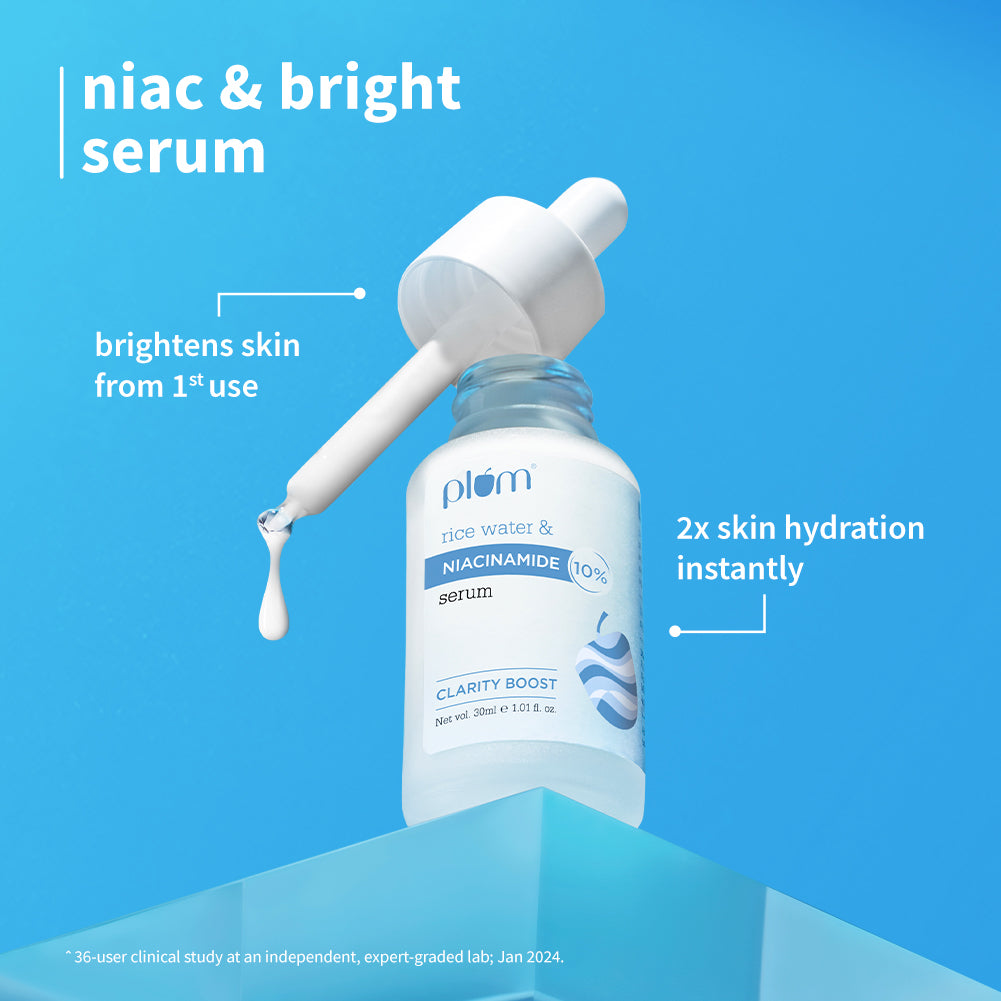 Plum Goodness Niacinamide & Rice Water Brightening CSM Combo