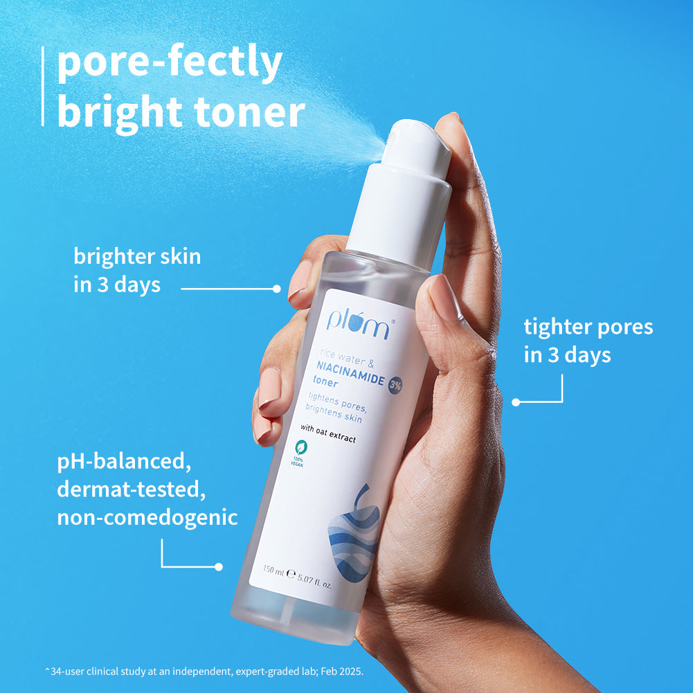 Niacinamide & Rice Water CTMS Combo | Face Wash, Toner, Moisturizer & Sunscreen