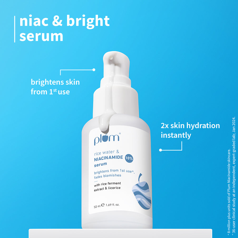 Plum Goodness Niacinamide & Rice Water Brighten Up Combo