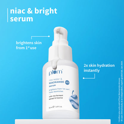 Plum Goodness Niacinamide & Rice Water Brighten Up Combo