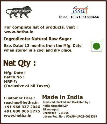 Hetha Natural Raw Sugar (Desi Khand) - Indyancart