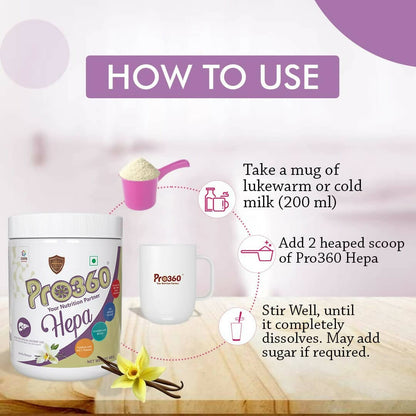 Pro360 Hepa Liver Care Protein Powder - Indyancart