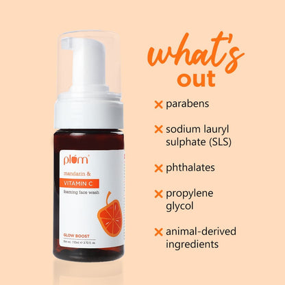 Mandarin & Vitamin C Foaming Face Wash For Glowing Skin