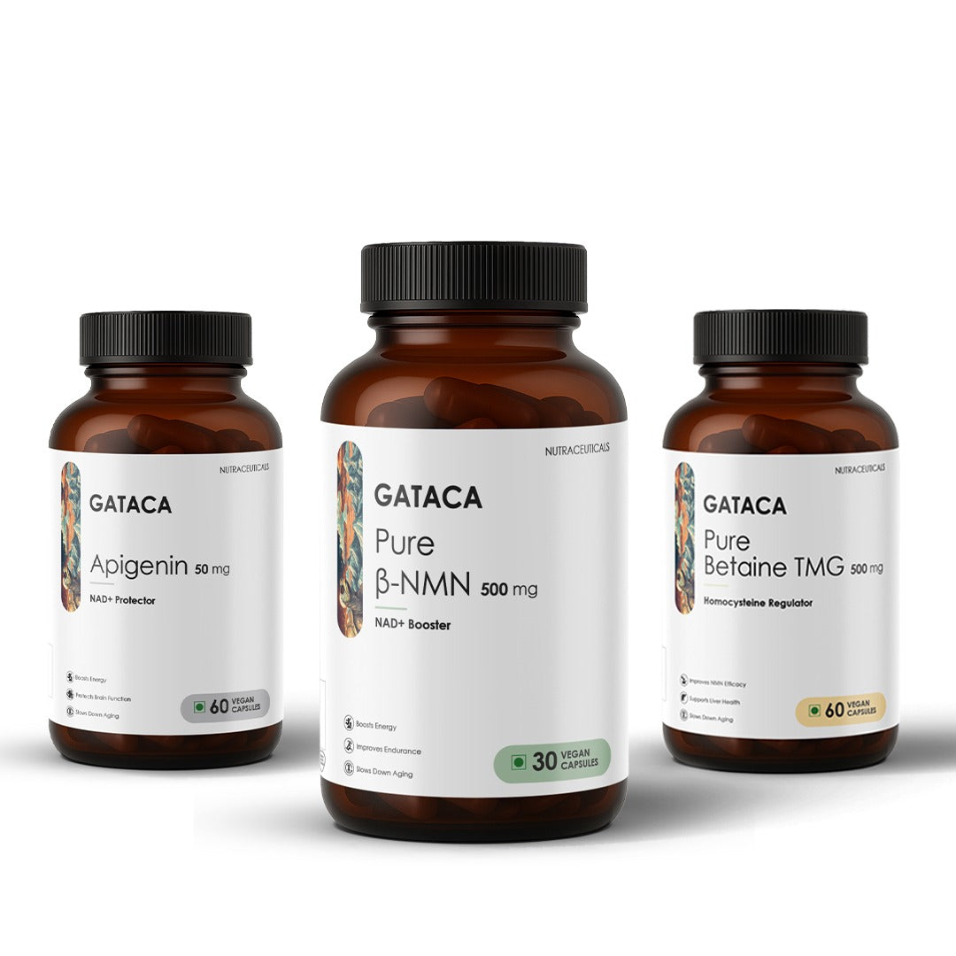 GATACA The Scale Stack (Pure ?-NMN 500 mg, Apigenin 50 mg, Pure Betaine TMG 500 mg)