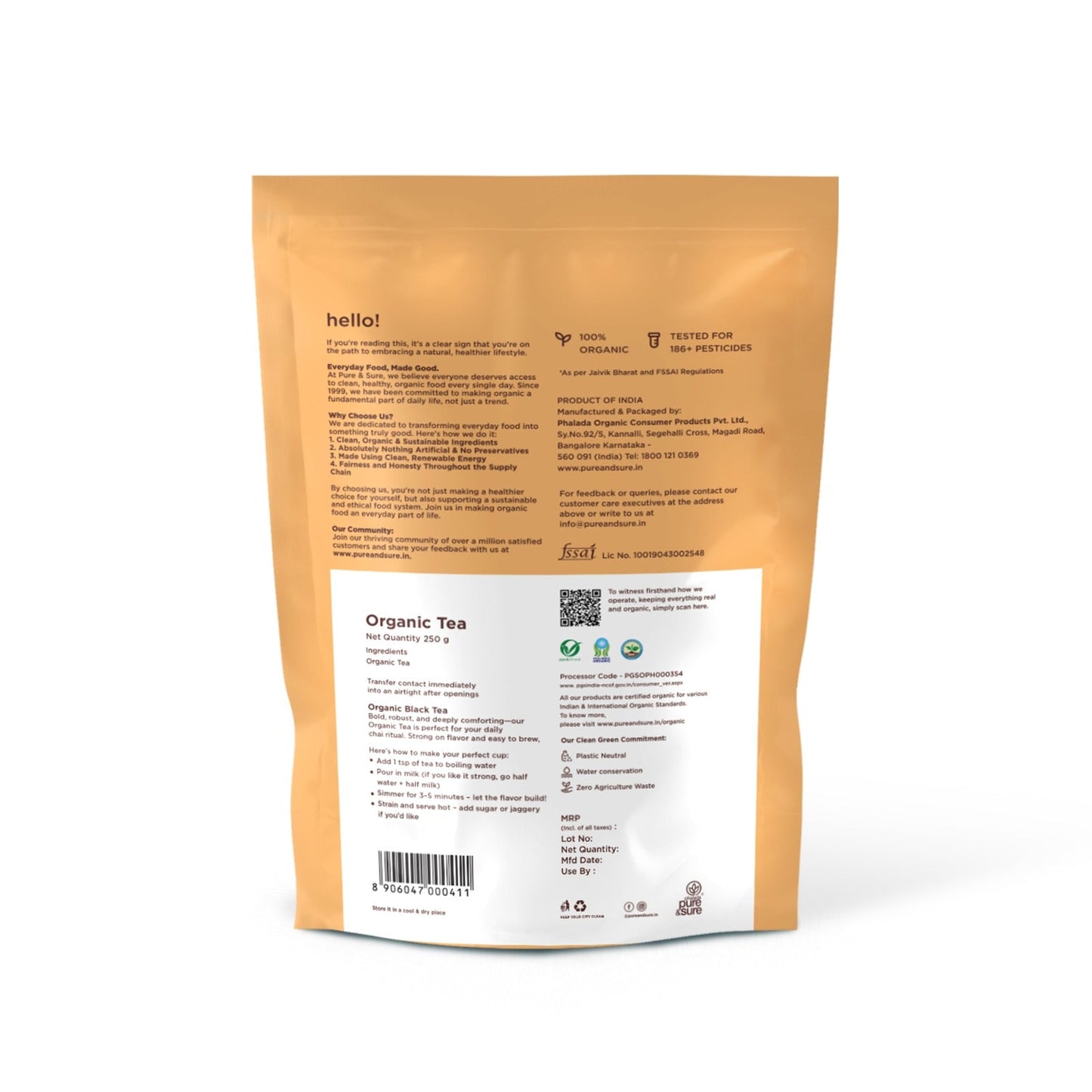 Pure & Sure Organic Tea Powder