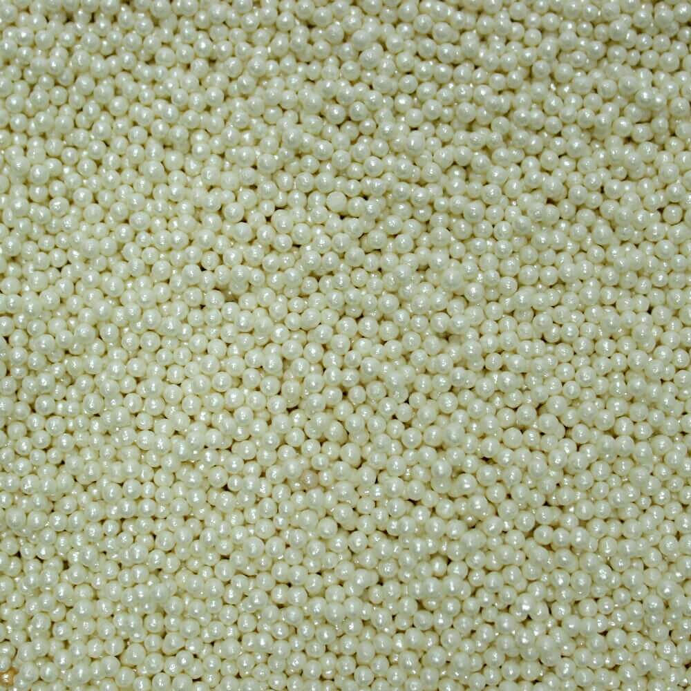 Confect White Disco Balls Sprinkles 2 MM