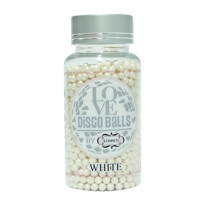 Confect White Disco Balls Sprinkles 6 MM