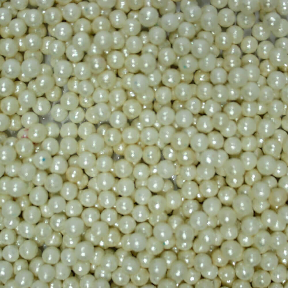 Confect White Disco Balls Sprinkles 6 MM