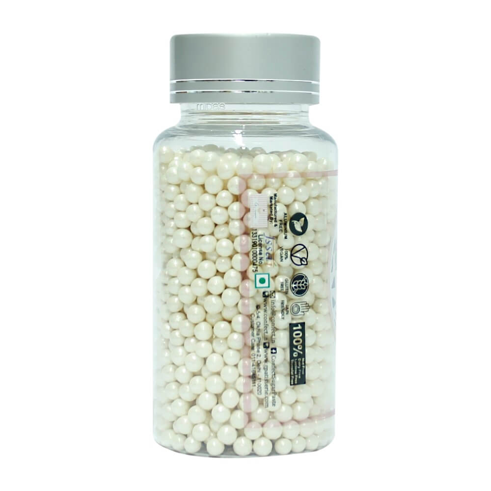 Confect White Disco Balls Sprinkles 6 MM