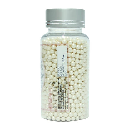 Confect White Disco Balls Sprinkles 6 MM