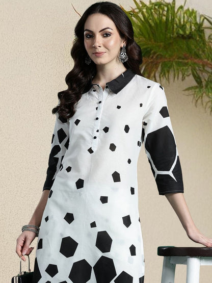 Women Printed Regular Pure Cotton Kurta with Trousers