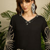 Dhiyona IE Floral Printed V-Neck Tunic With Palazzos