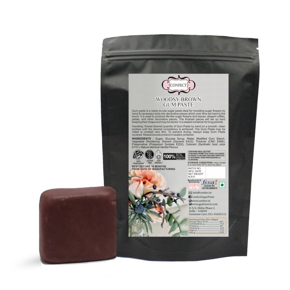 Confect Woodsy Brown | Edible Gum paste