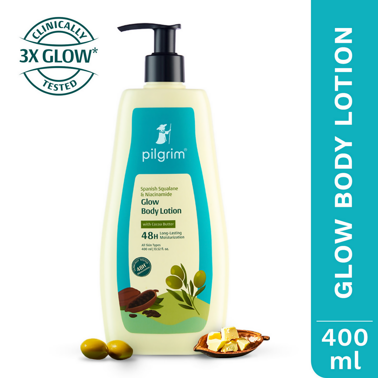 Pilgrim Spanish Squalane & Niacinamide Glow Body Lotion