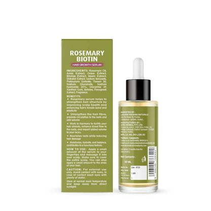 Lakshmi Krishna Naturals Rosemary Biotin Hair Growth Serum - Indyancart