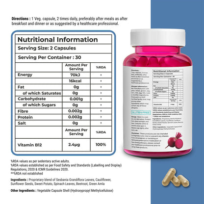 Biovitalia Organics Vitamin B12 Capsules
