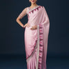 Dhiyona KS Women's Sequin Embellished Geometric Printed Satin Saree