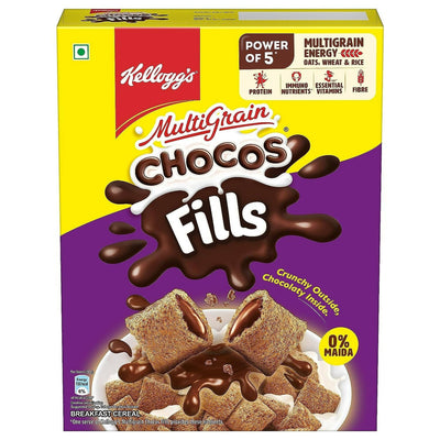 Kellogg's Multigrain Chocos Fills, 3 Grains: Oats, Wheat & Rice, Protein Rich, 0% Maida