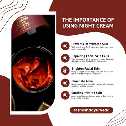 Shesha Ayurveda Sandalwood Kumkumadi Night Repair Cream