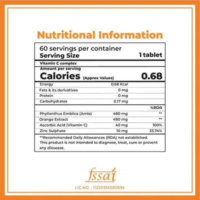 Boldfit Vitamin C Complex 1000mg Tablets