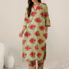 Indyancart IE Women Floral Printed Regular Pure Cotton Kurta with Trousers
