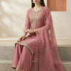 Indyancart IE Women Ethnic Motifs Embroidered Regular Thread Work Kurta with Palazzos & With Dupatta