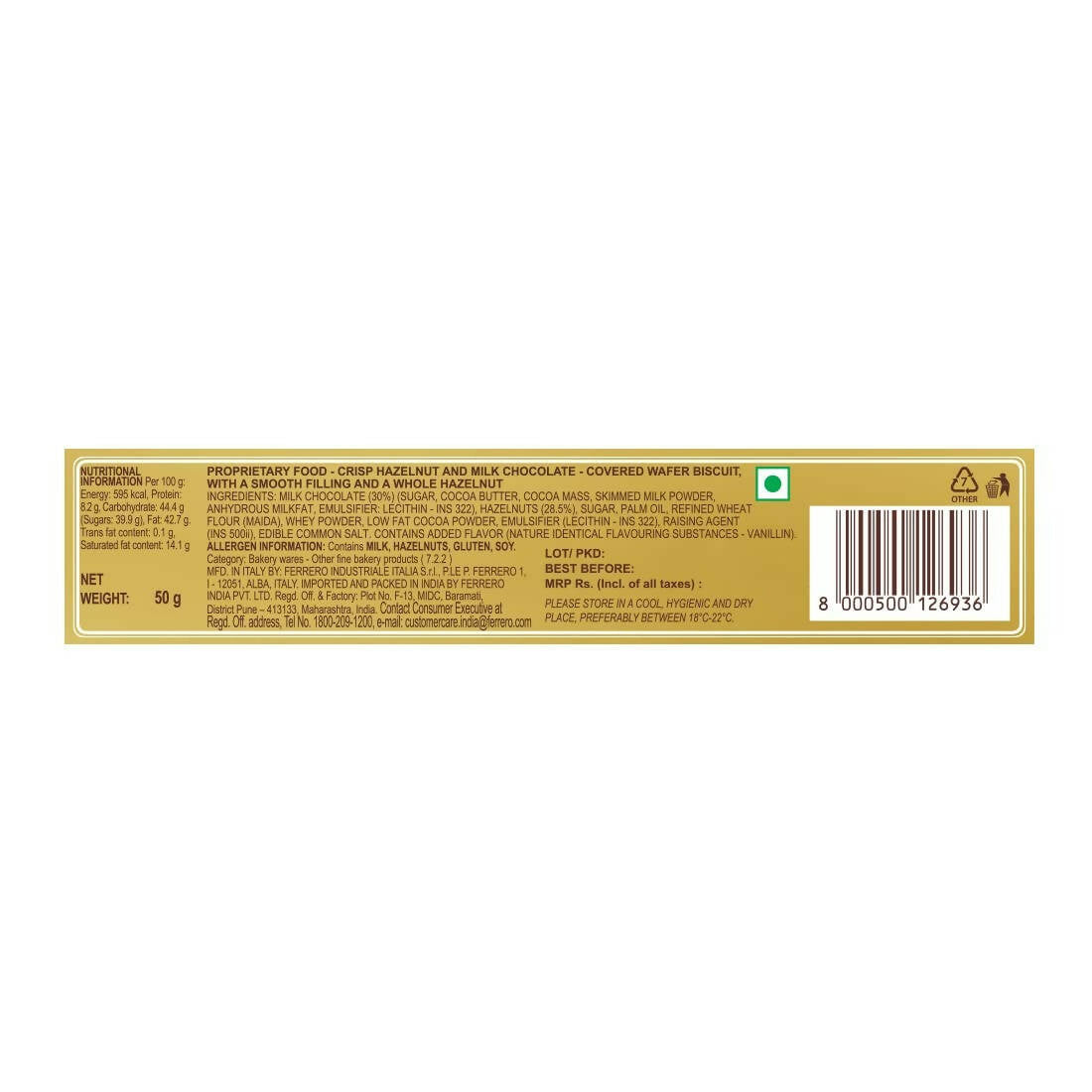Ferrero Rocher Exquisite Hazelnut And Milk Chocolate | Premium Gift Box Rich, Creamy, Crunchy and Nutty Chocolate For Special Occasions